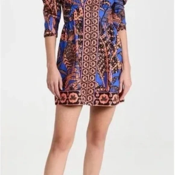 FARM Rio Blue and Orange Mini Dress EUC - Picture 3 of 4
